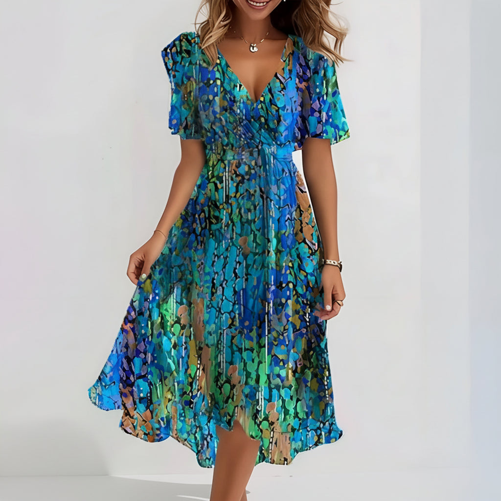 Priscilla | Elegant Short Sleeve Dress