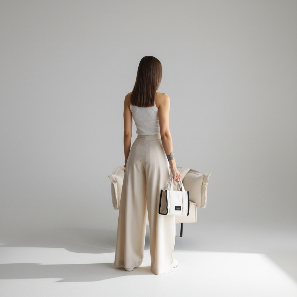 Isolde | Wide-Crop Linen Trousers