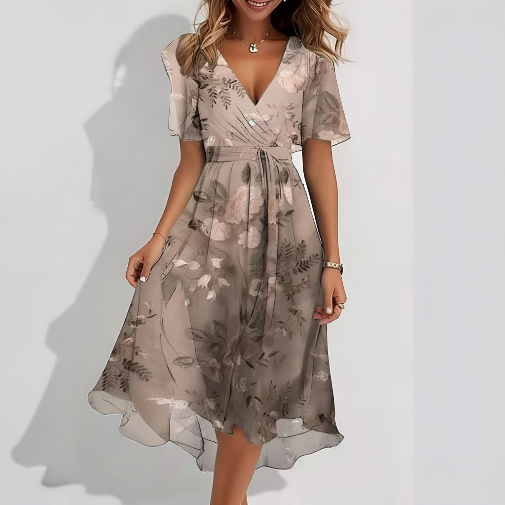 Priscilla | Elegant Short Sleeve Dress