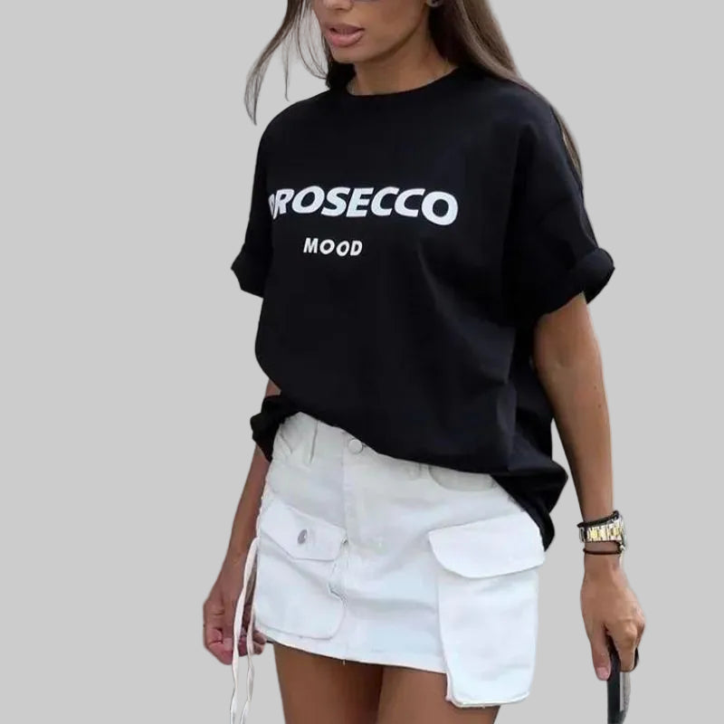 Prosecco Mood - Trendy Oversized T-Shirt