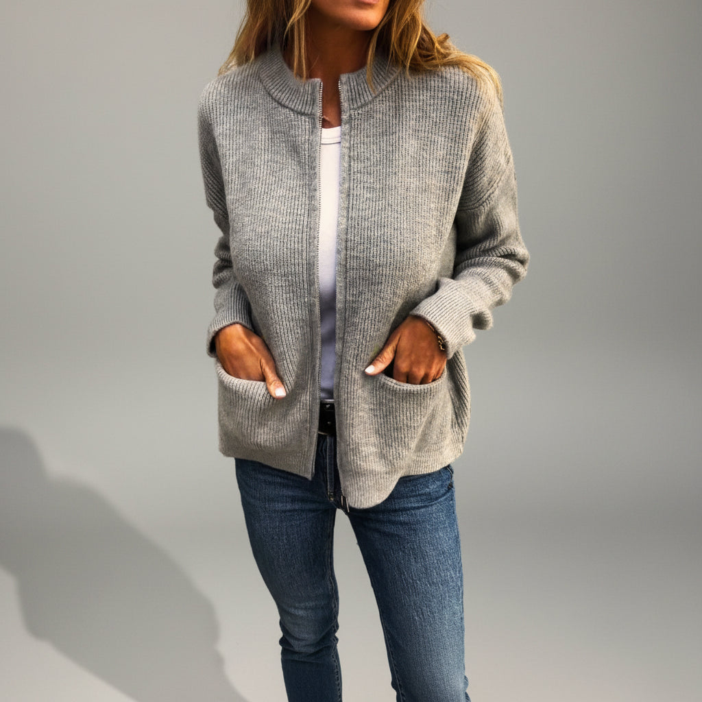 Faith | Cotton Zip-Knitted Jacket