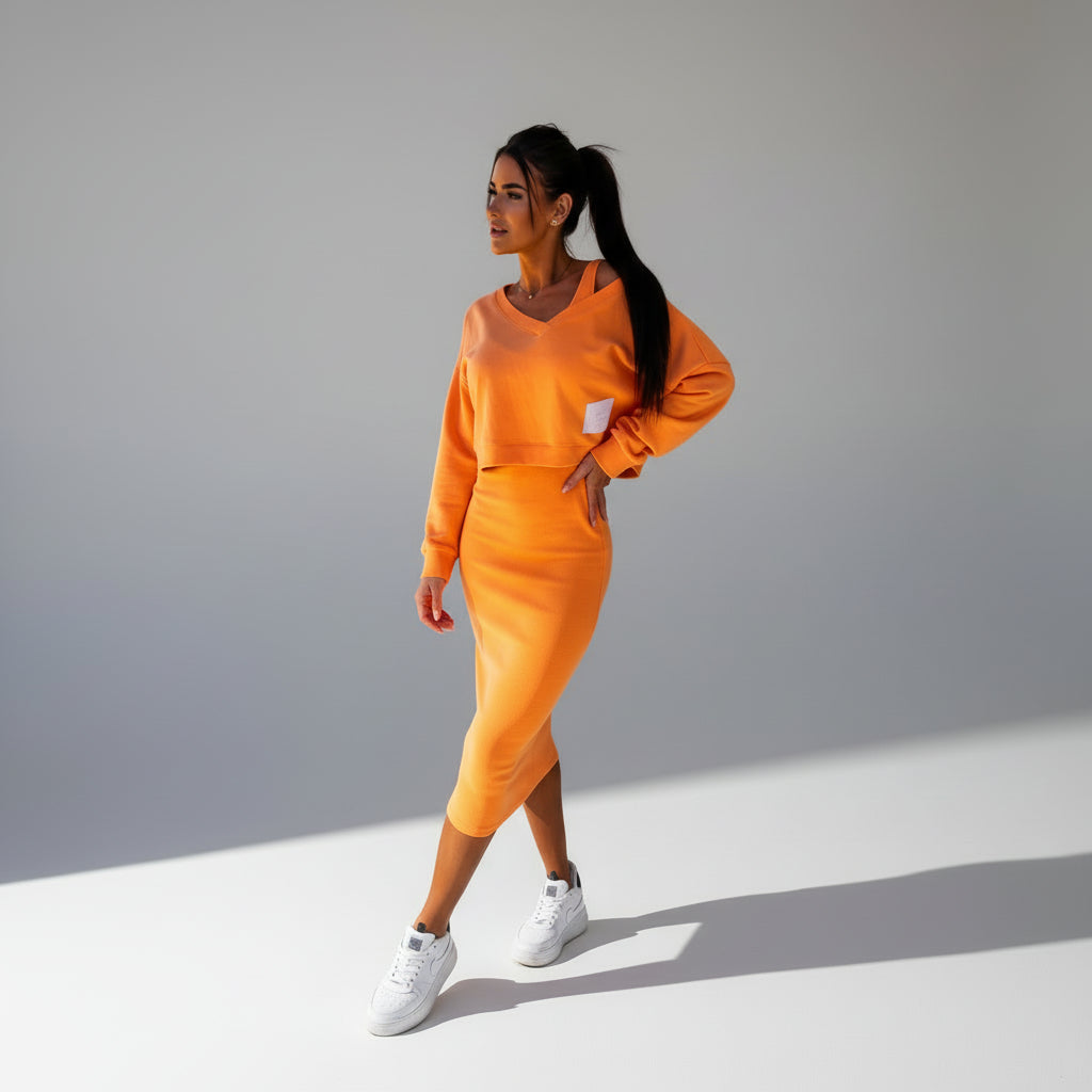 Andrea | Summer Sweatshirt and Dress Set