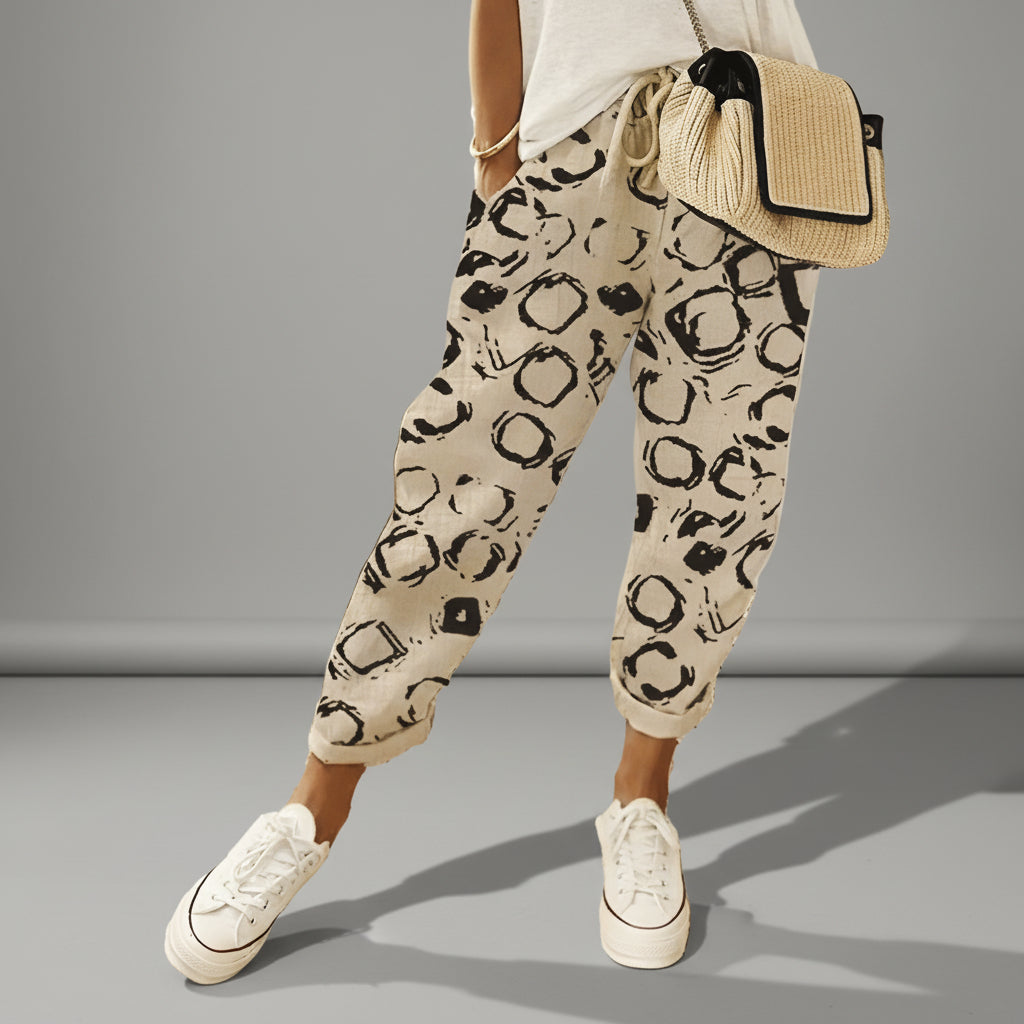 Elisa | Chic Cotton Linen Trousers