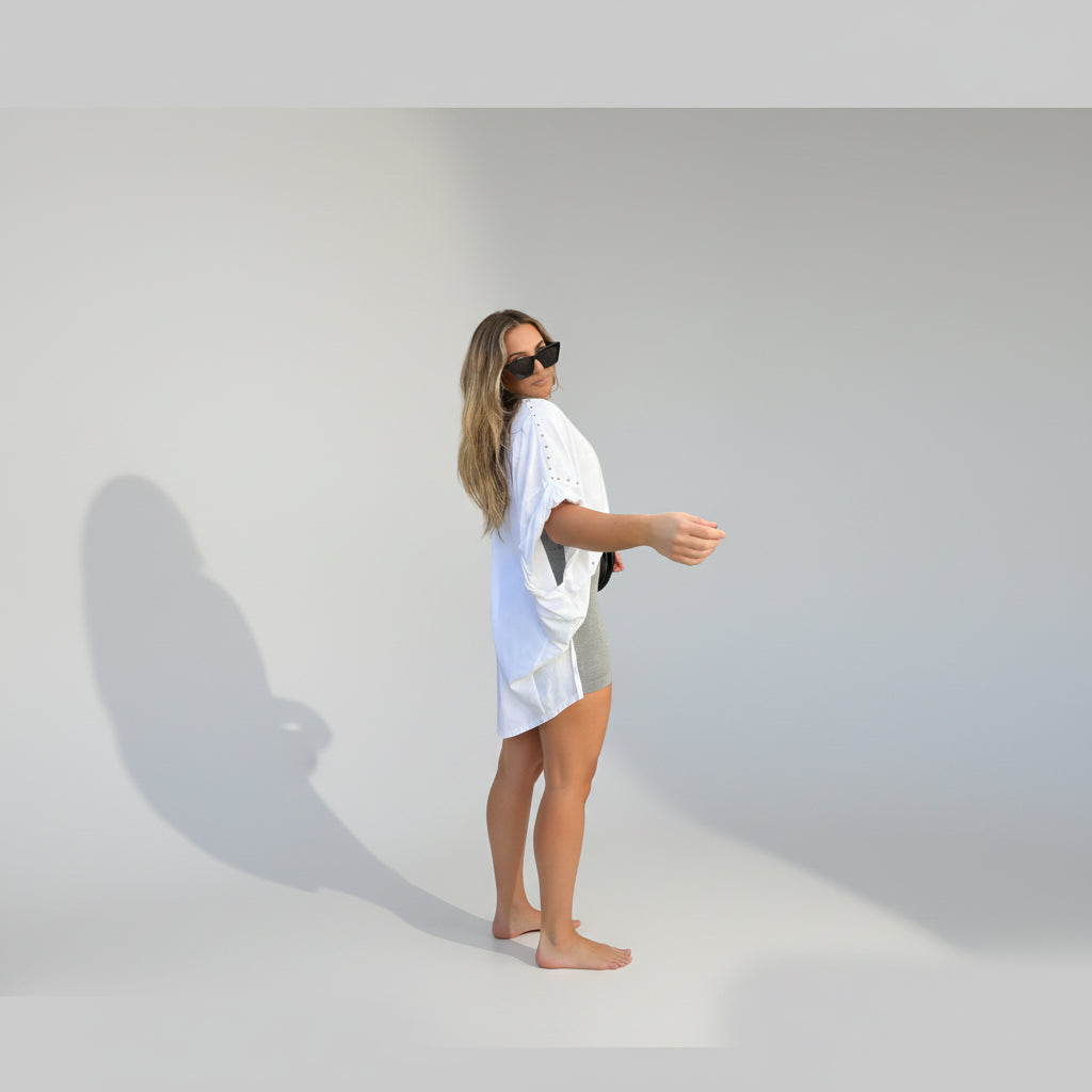 Bella - Oversized Studs T-Shirt